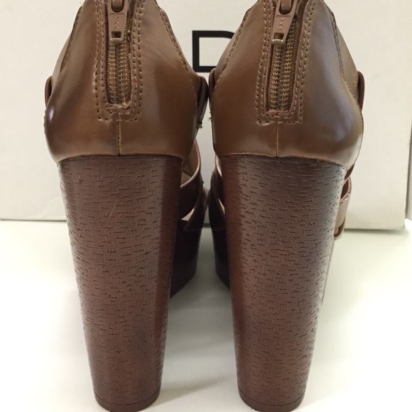ALDO 5IN ODILINIA WEDGE HIGH HEEL SANDAL BROWN 6.5 - Picture 4 of 4